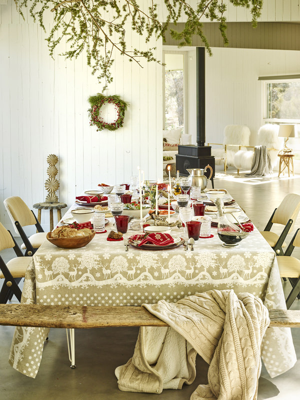 decoração de natal estilo nórdico mesa posta zara home