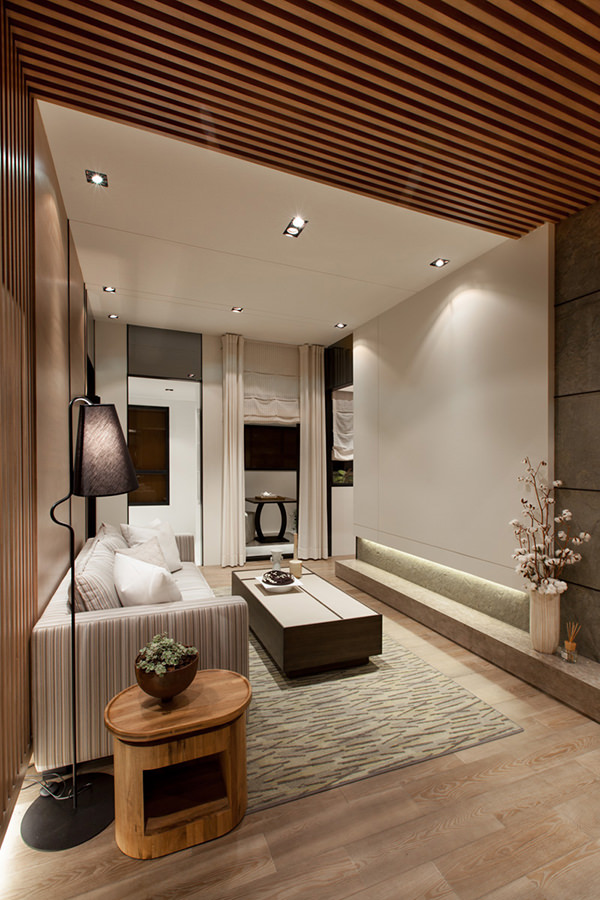 Sala de chá traz tradição para apartamento japonês contemporâneo
