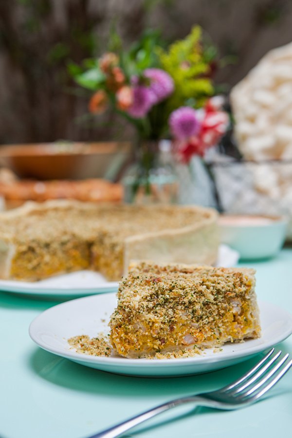 Torta de camarão com abóbora
