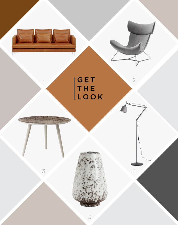 Get the Look, Boconcept, Sala cinza e marrom