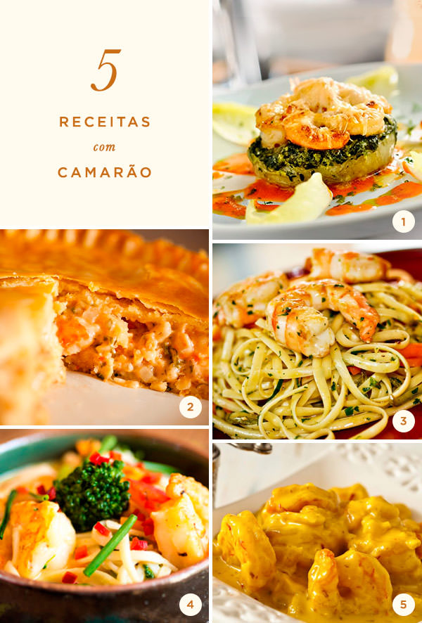 5 receitas com camarão para o fim de semana