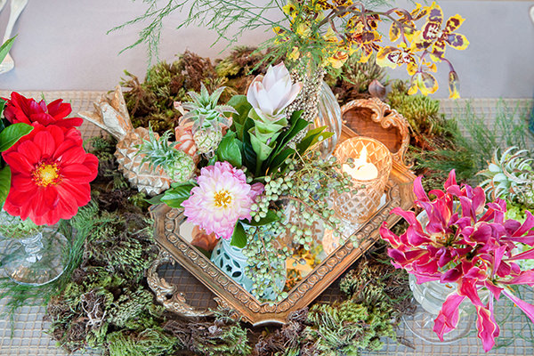 Decoração, Mesa posta, Tropical chic