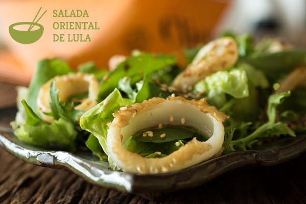 Receita salada oriental de lula
