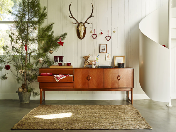 decoração de Natal branco e vermelho mesa posta Zara Home 8