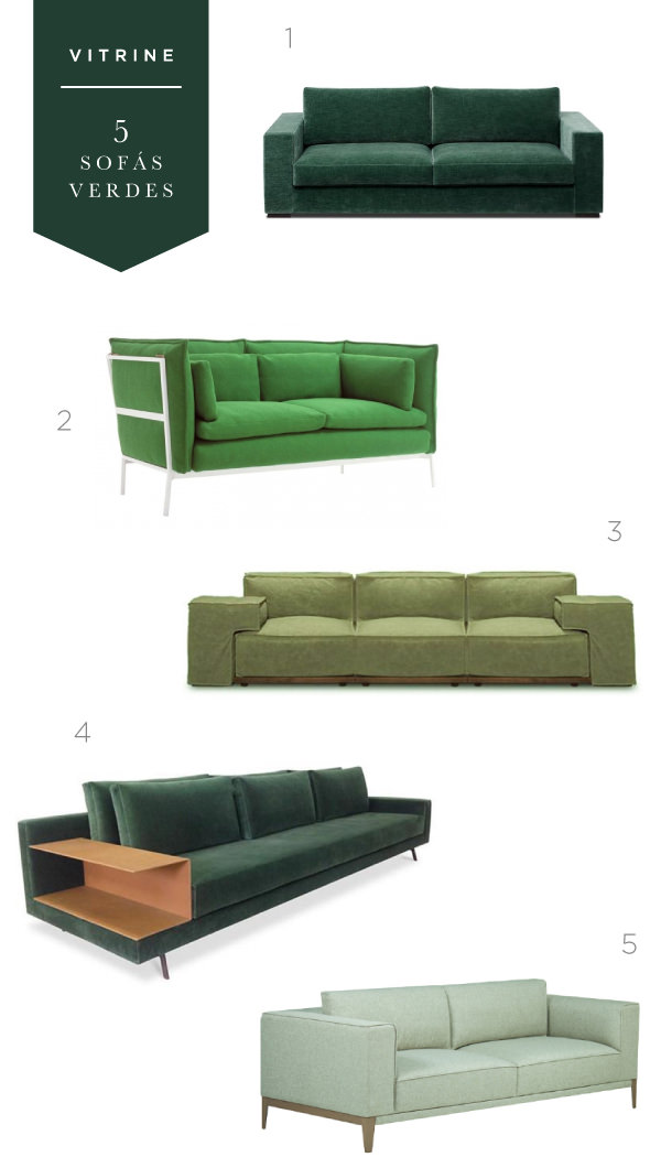 5 sofás verdes para dar um refresh na decoração