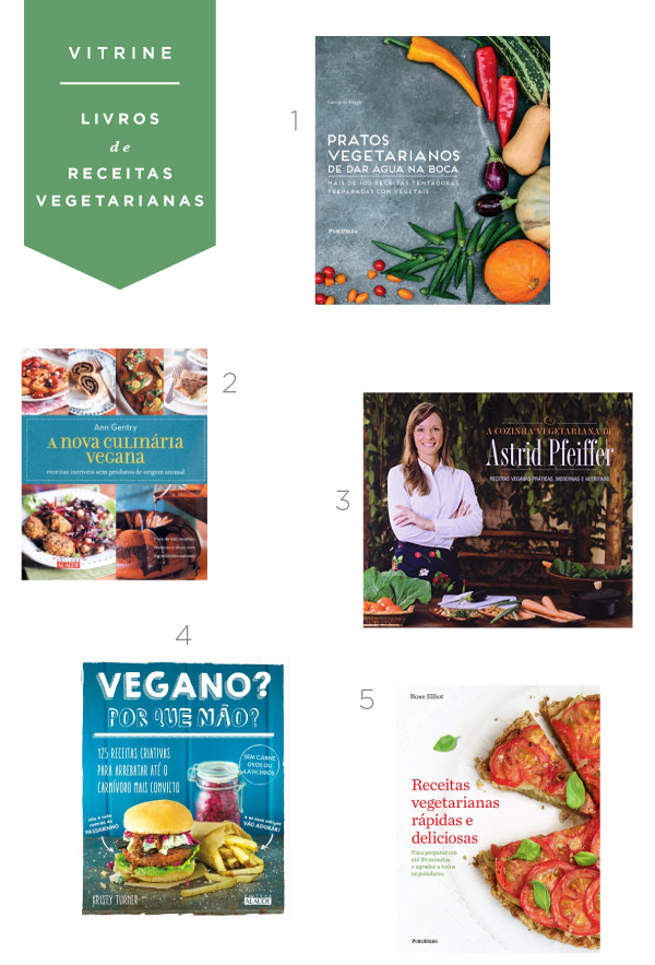 5 livros de receitas veganas e vegetarianas
