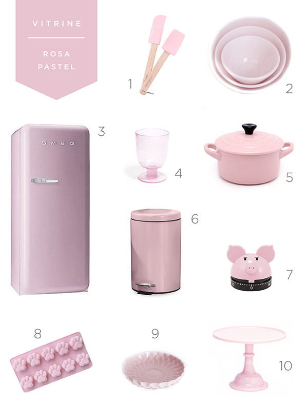 10 utensílios rosa claro para a cozinha